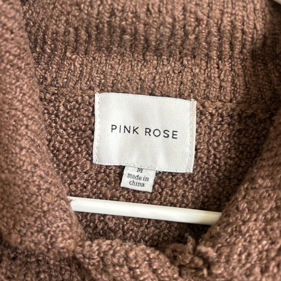 Pink Rose Chocolate Knit Cardigan - Picture 5 of 5